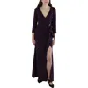 B & A By Betsy And Adam Womens Ruffled Crepe Evening Dress In Red