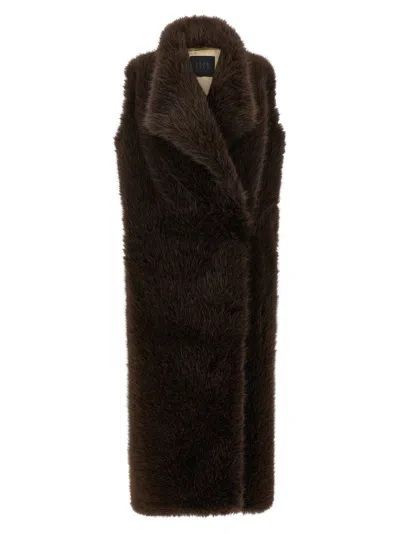 B&b Couture 'bear' Vest In Brown