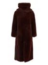B&b Couture Biscuit Coat In Red