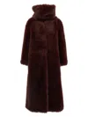 B&b Couture Biscuit Fur Bordeaux In Brown