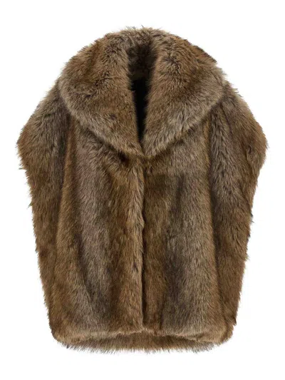 B&b Couture Brigitte' Vest In Brown