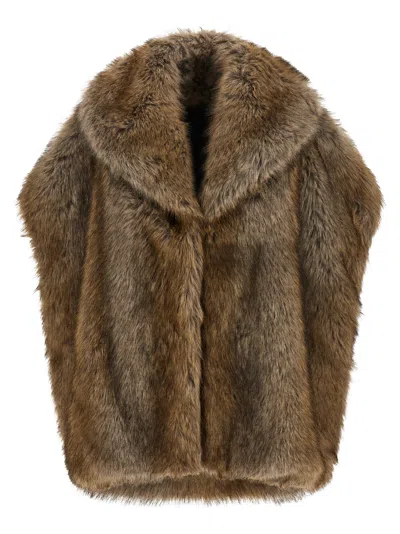 B&b Couture Brigitte Vest In Brown