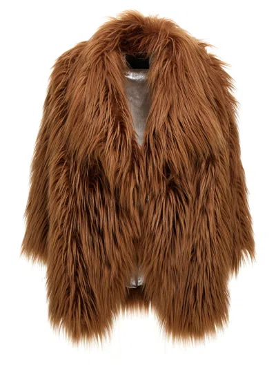 B&B COUTURE BROWN BACON FAUX FUR