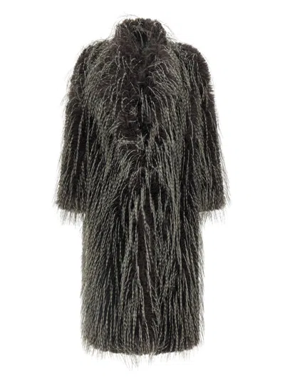 B&B COUTURE B&B COUTURE ECO FUR LONG HAIR COAT