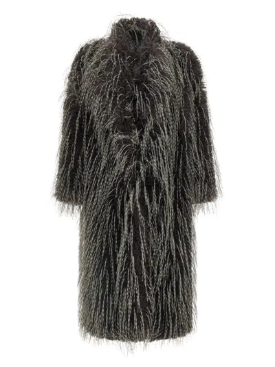 B&B COUTURE ECO FUR LONG HAIR COAT