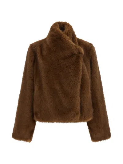 B&b Couture Farrah First Faux-fur Coat In Animal Print