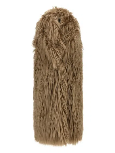 B&B COUTURE LONG-HAIRED SLEEVELESS VEST