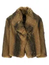 B&b Couture Brown Sherman Coat In Brown
