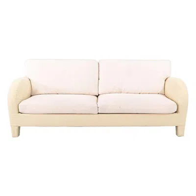 Pre-owned B & B Italia 1990s Antonio Citterio For B&b Italia Cina Two Seat Sofa In Cream Fabric In White