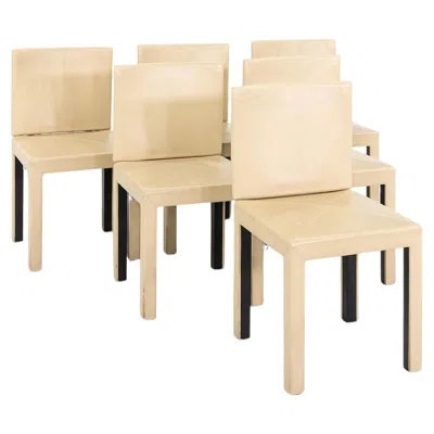 Pre-owned B & B Italia 2005 Paolo Piva For B&b Ltalia Arcadia Dining Side Chair In Tan Leather In Brown