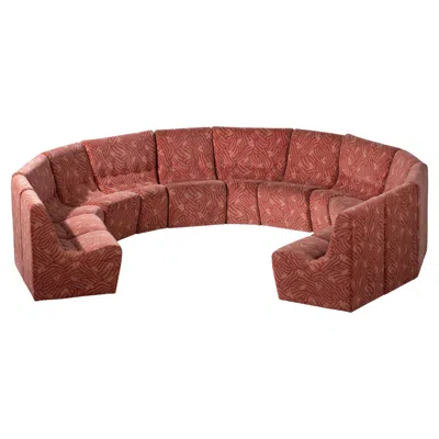 Pre-owned B & B Italia A Composition Of Sculptural Adaptability: Mid-century Modular Sofa, Blush Fabric In Brown