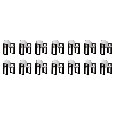 Pre-owned B & B Italia Afra & Tobia Scarpa "dialogo" Chairs For B&b Italia, White, 1973, Set Of 14 In Brown