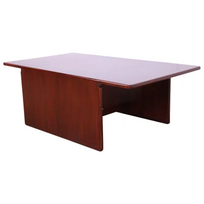 Pre-owned B & B Italia Afra And Tobia Scarpa For B&b Italia Rosewood Coffee Table In Brown