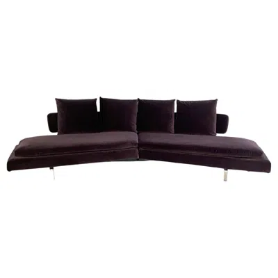 Pre-owned B & B Italia B&b Italia “arne A252c_1” 4-seat Curved Sofa In Purple Velvet