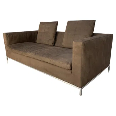 Pre-owned B & B Italia B&b Italia “george” Sofa 2.5-seat Sofa In Brown Alcantara Suede