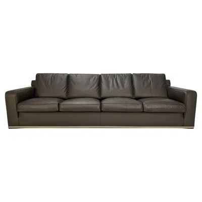 Pre-owned B & B Italia B&b Italia “imprimateur Apta” 4-seat Sofa In Dark Grey “gamma” Leather In Gray