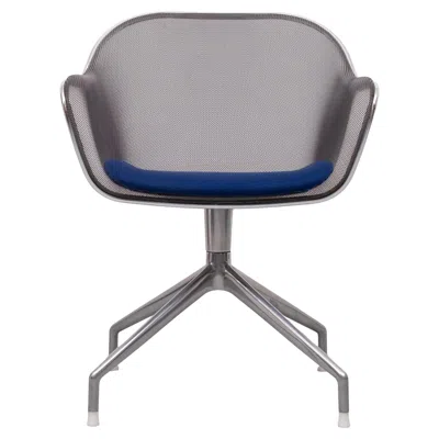 Pre-owned B & B Italia Italian Iuta Swivel Chair By Antonio Citterio For B&b Italia In Gray