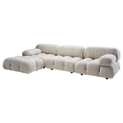 Pre-owned B & B Italia Ivory “camaleonda” Modular Sofa In 4 Segments By Mario Bellini, Italy 1971 In White