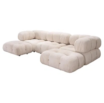 Pre-owned B & B Italia Mario Bellini "camaleonda" Boucle Sofa By B&b Italia Set Of 5 In Brown