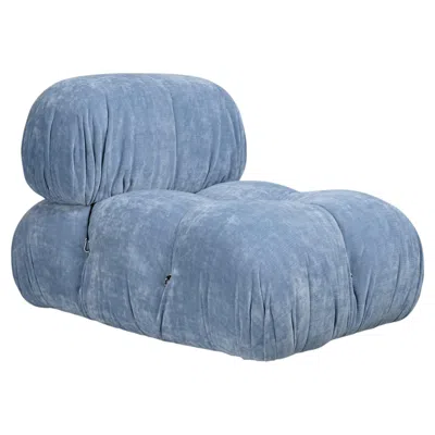 Pre-owned B & B Italia Mario Bellini Camaleonda Lounge Chair For B&b Italia, Sky Blue Velvet, 1972