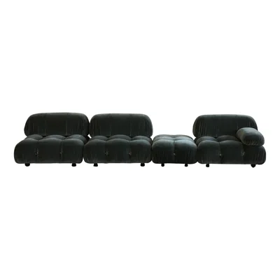 Pre-owned B & B Italia Mario Bellini "camaleonda" Modular Sofa For B&b Italia, Laguna Velvet, 1970 In Black