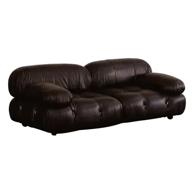Pre-owned B & B Italia Mario Bellini “camaleonda” Sofa For B&b Italia, Dark Brown, 1970, Set Of 2 In Black