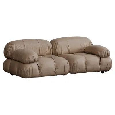 Pre-owned B & B Italia Mario Bellini “camaleonda” Sofa For B&b Italia, Sand Beige, 1970, Set Of 2 In Brown