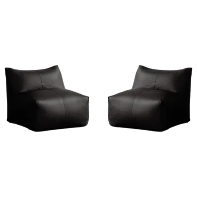 Pre-owned B & B Italia Mario Bellini “le Bambole” Easy Chairs For B&b Italia, Black, 1971, Set Of 2