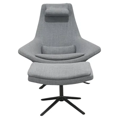 Pre-owned B & B Italia B&b Italia Metropolitan Armchair & Footstool In Gray