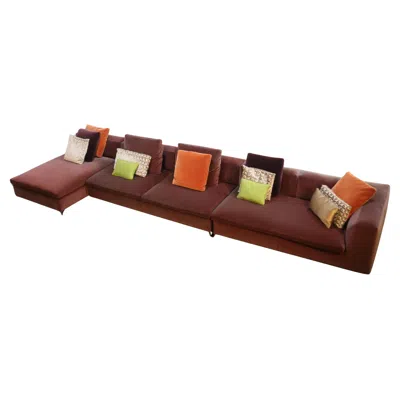 Pre-owned B & B Italia B&b Italia Michel Club Modular Sofa By Antonio Citterio In Brown