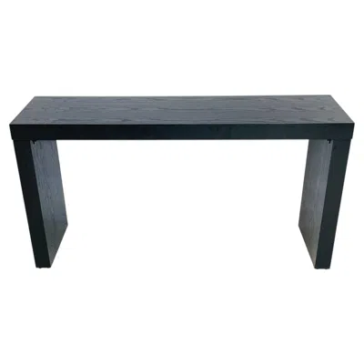 Pre-owned B & B Italia Modern Cerused Black Oak Console Table In The Style Of B&b Italia