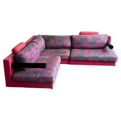 Pre-owned B & B Italia Postmodern 'sity' Modular Sectional Sofa, Antonio Citterio For B&b Italia, 1972 In Black