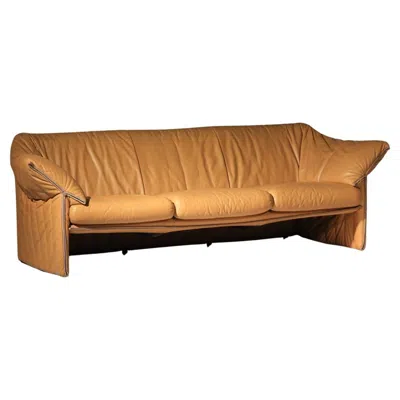 Pre-owned B & B Italia Sofa By Mario Bellini Model “le Stelle” For B&b Italia Leather In Brown
