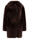 B&w Reversibile Shearling Coat