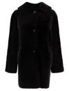 B&w Reversibile Shearling Coat