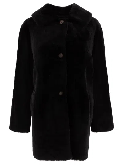 B&W B&W REVERSIBILE SHEARLING COAT