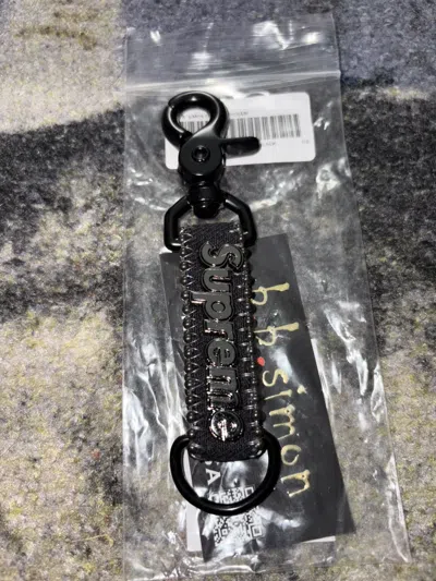 Pre-owned B B Simon X Supreme B. B. Simon Denim Keychain In Black