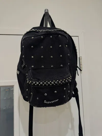 Pre-owned B B Simon X Supreme B.b Simon Denim Backpack (black)