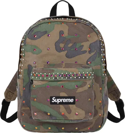 Pre-owned B B Simon X Supreme B.b. Simon Denim Backpack Camo In Multi