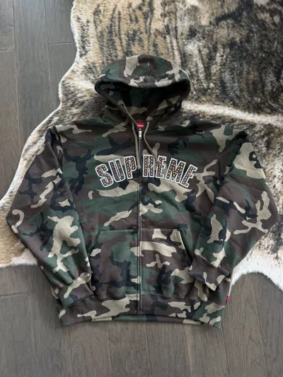 Pre-owned B B Simon X Supreme Bb Simon Zip Up Hoodie In Multi