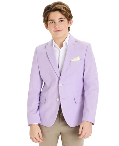B By Brooks Brothers Kids' Big Boys Chambray Classic-fit Sports Coat In Lilac