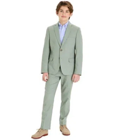 B BY BROOKS BROTHERS BIG BOYS LINEN BLEND CLASSIC FIT SUIT JACKET STRETCH SUIT PANTS