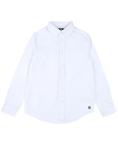 B By Brooks Brothers Kids' Big Boys Long Sleeve Solid Shirt In White