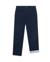 B By Brooks Brothers Big Boys Stretch Twill Pants In Blue