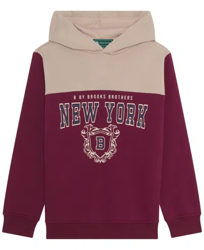 B By Brooks Brothers Kids' Boys 8-20 New York Logo Hoodie In Burgundy