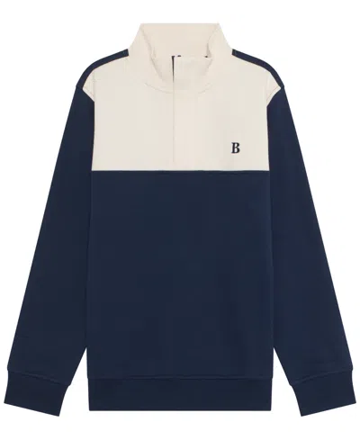 B By Brooks Brothers Kids' Boys 8-20 Quarter Zip Sweatshirt In Blue