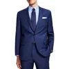 B By Brooks Brothers Mens Solid Wool Two-button Blazer In Blue