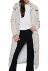 B. Coature Long Puffer Coat In Grey In Gray