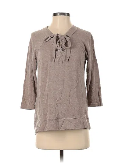Pre-owned B Collection By Bobeau 3/4 Sleeve Blouse In Gray