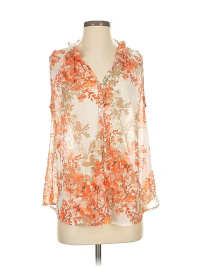 Pre-owned B Collection By Bobeau 3/4 Sleeve Blouse In Orange